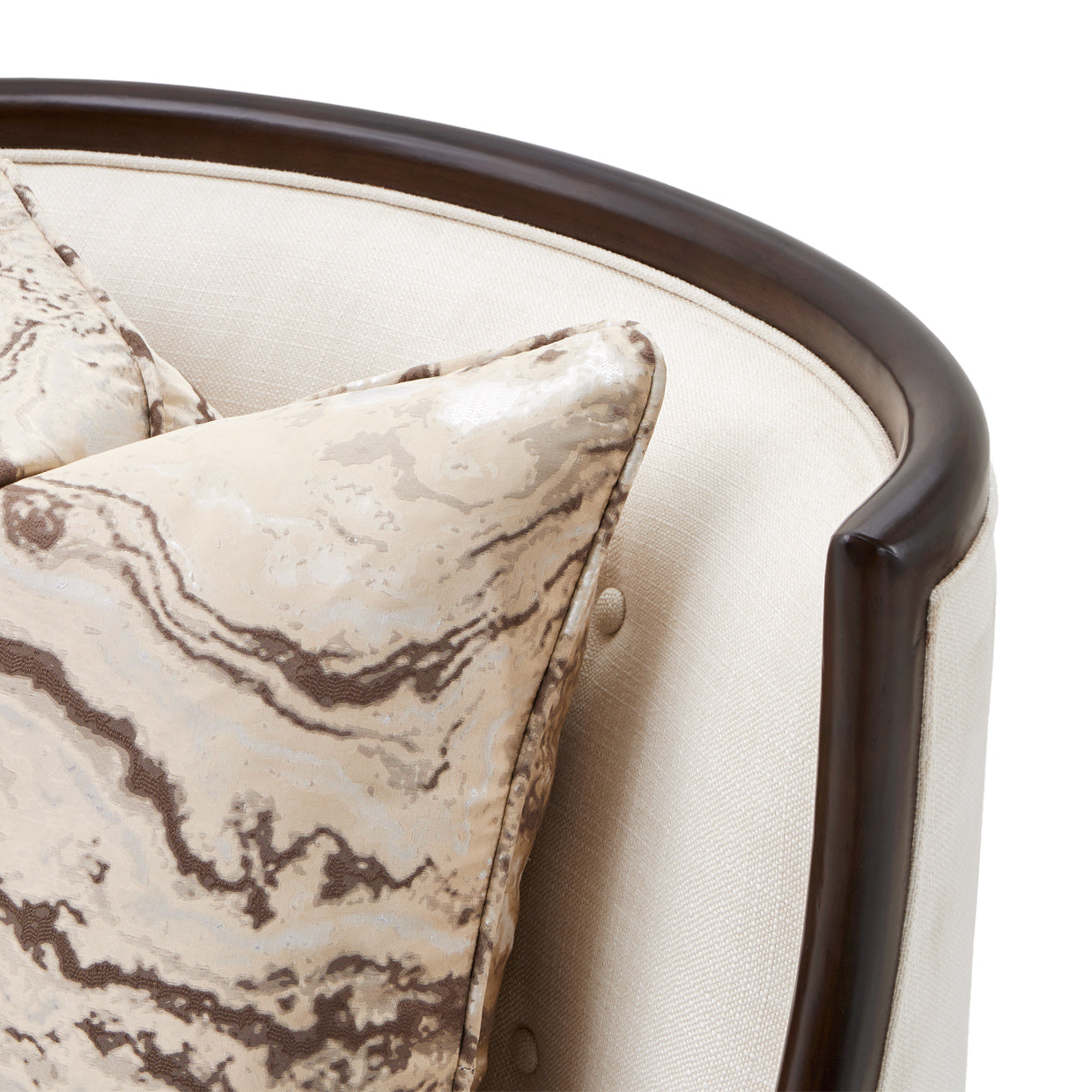 Belmont Place Accent Chair - Cream/Espresso