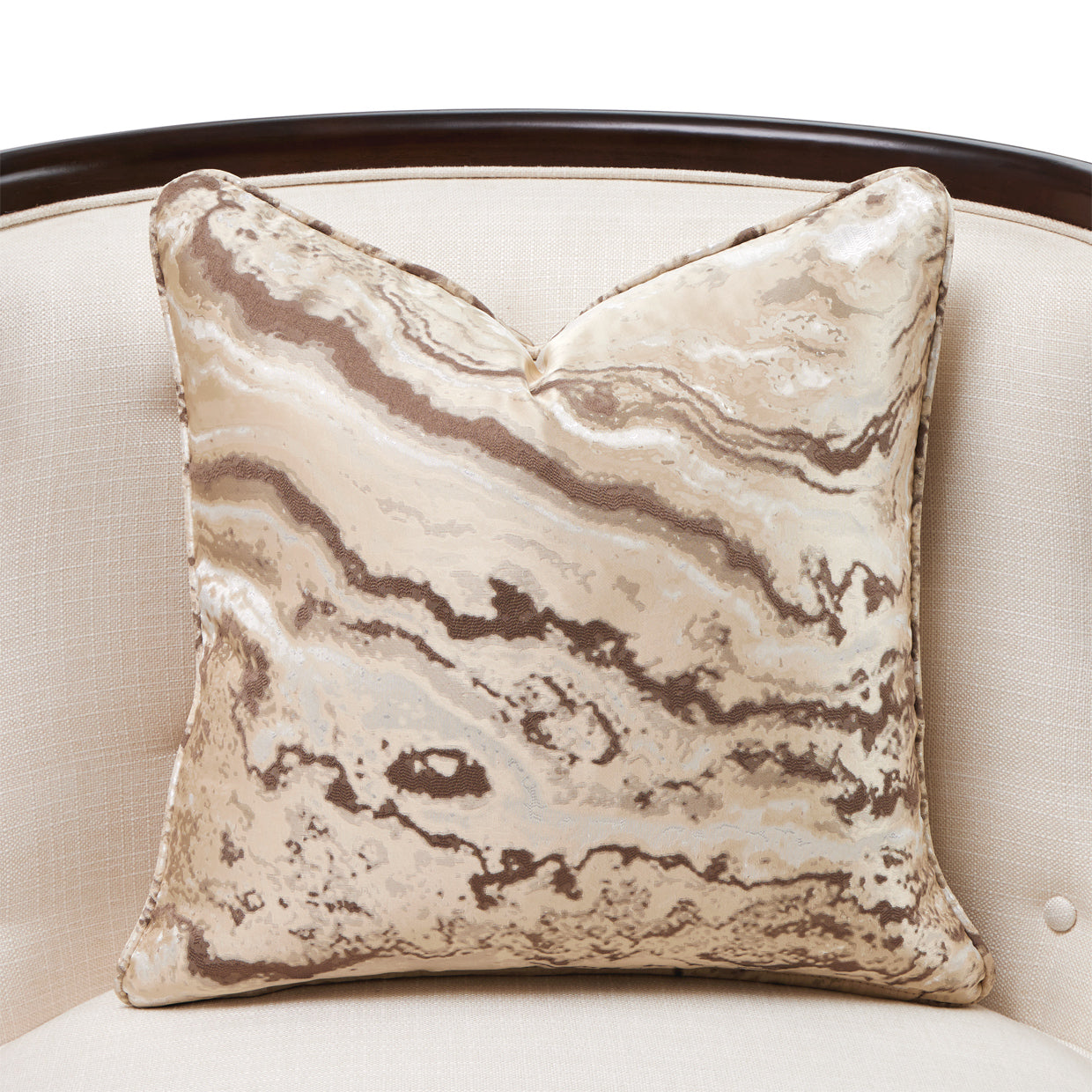 Belmont Place Accent Chair - Cream/Espresso