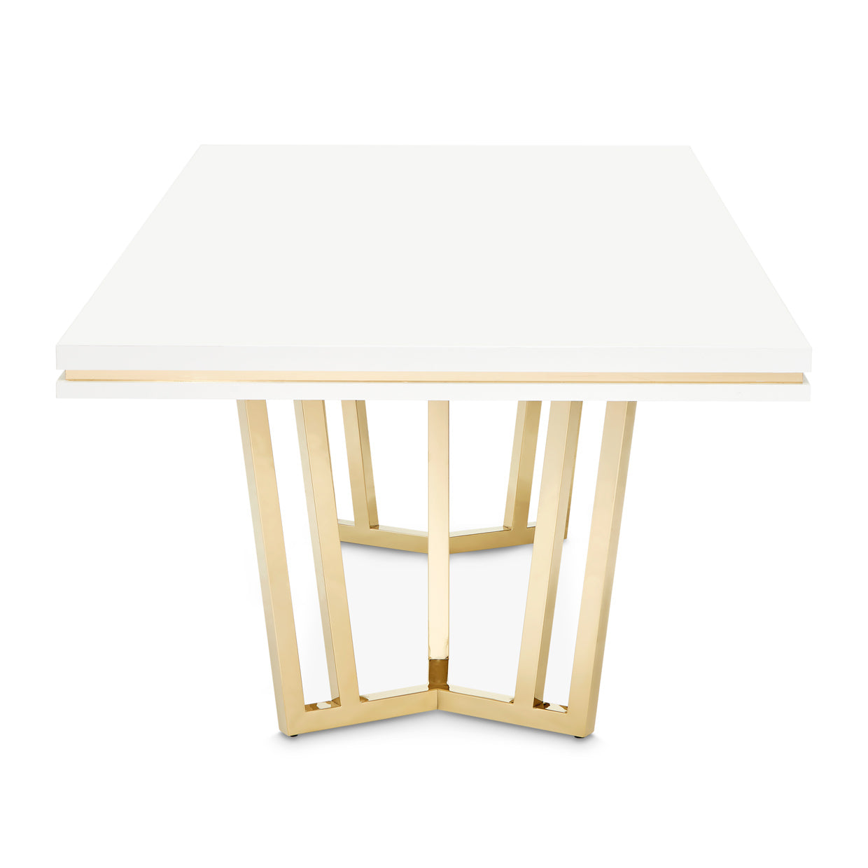 Palm Gate Rectangular Dining Table - Cloud White