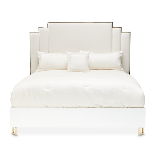 Palm Gate Queen Bed - Cloud White