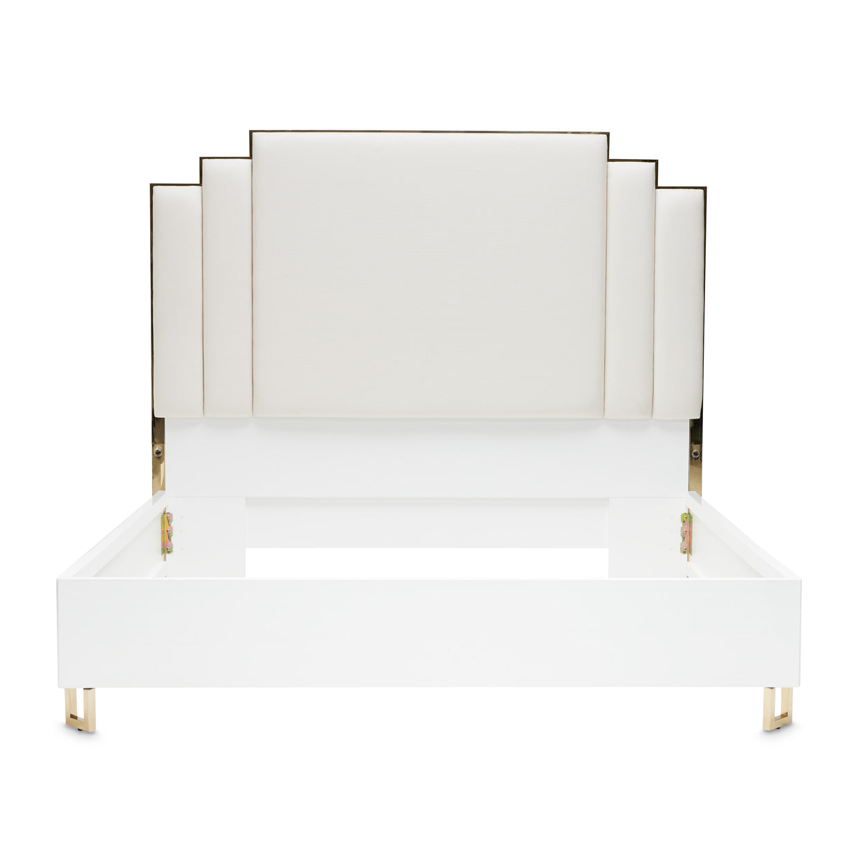 Palm Gate Queen Bed - Cloud White