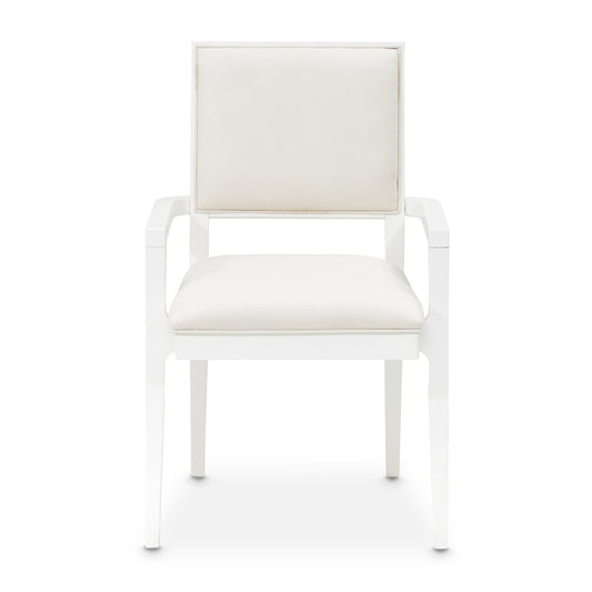 Palm Gate Dining Arm Chair - Cloud White