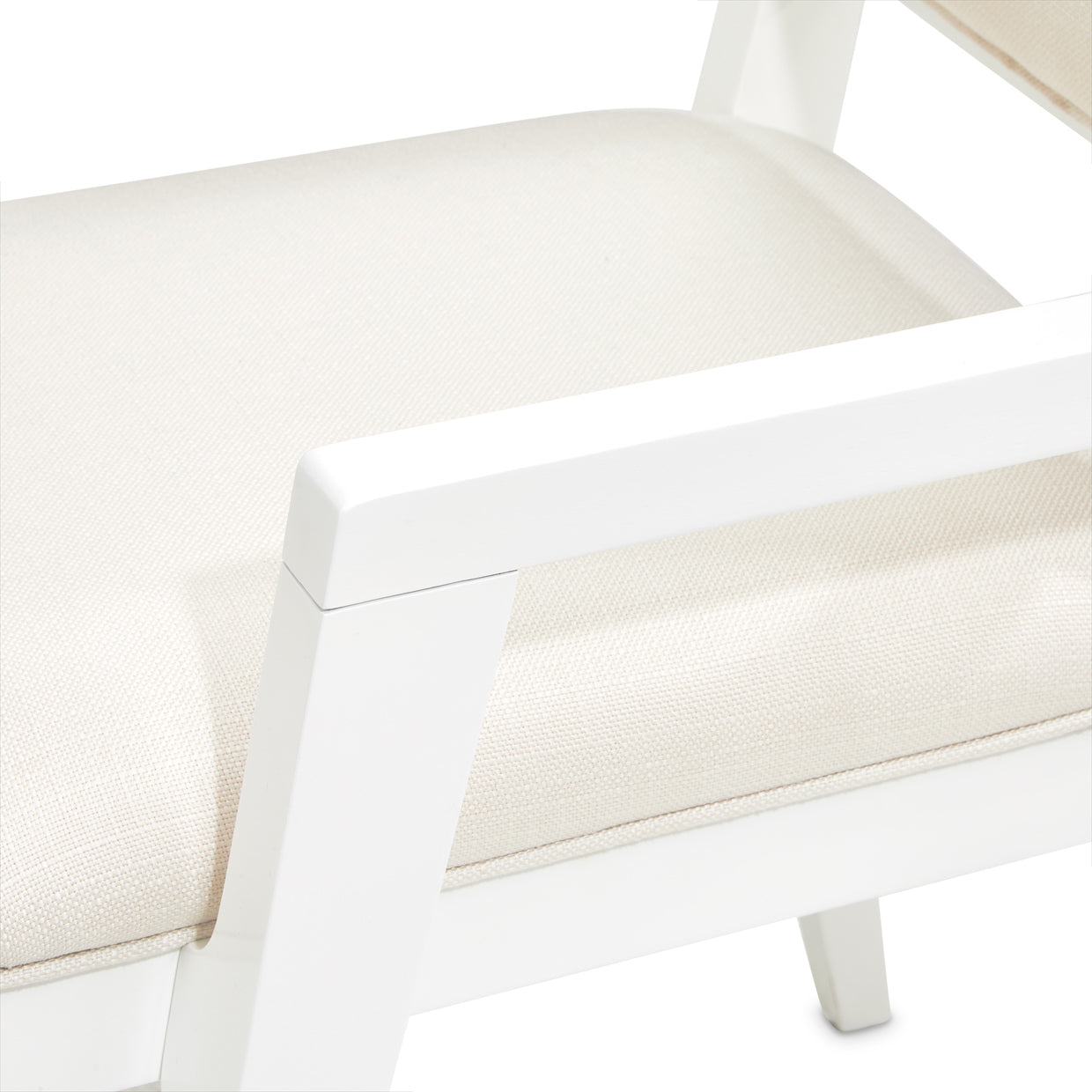 Palm Gate Dining Arm Chair - Cloud White