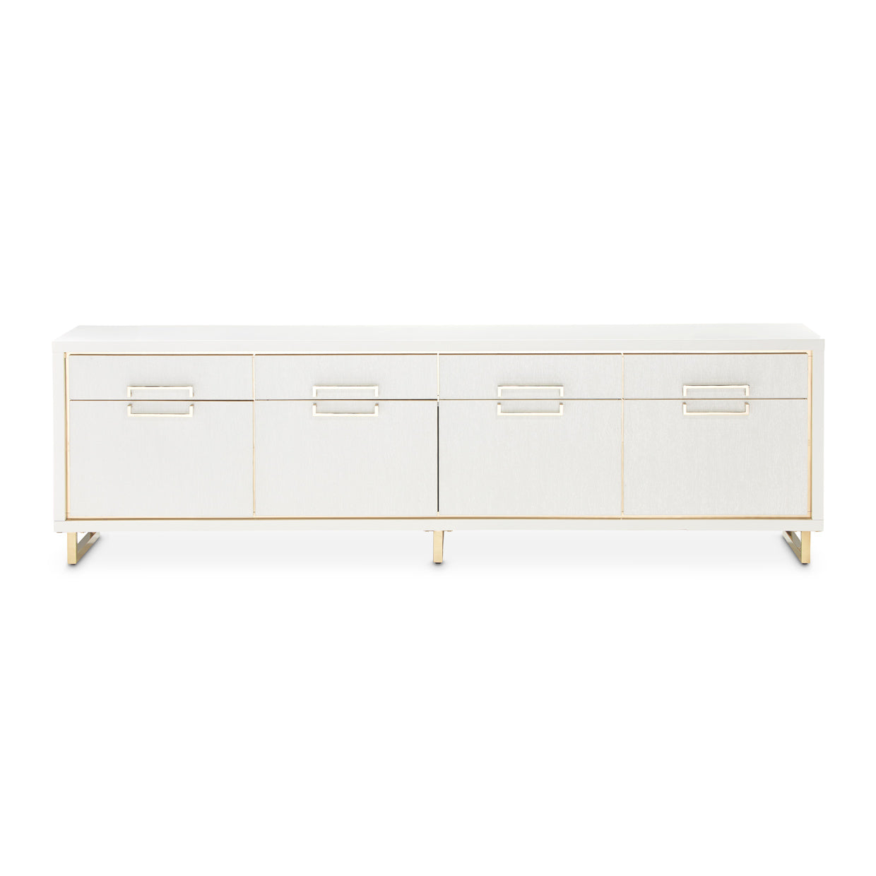 Palm Gate Media Cabinet - Cloud White