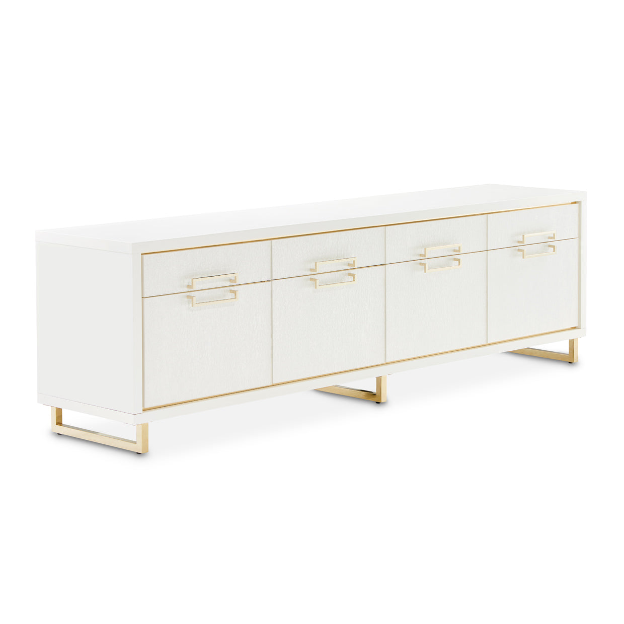 Palm Gate Media Cabinet - Cloud White