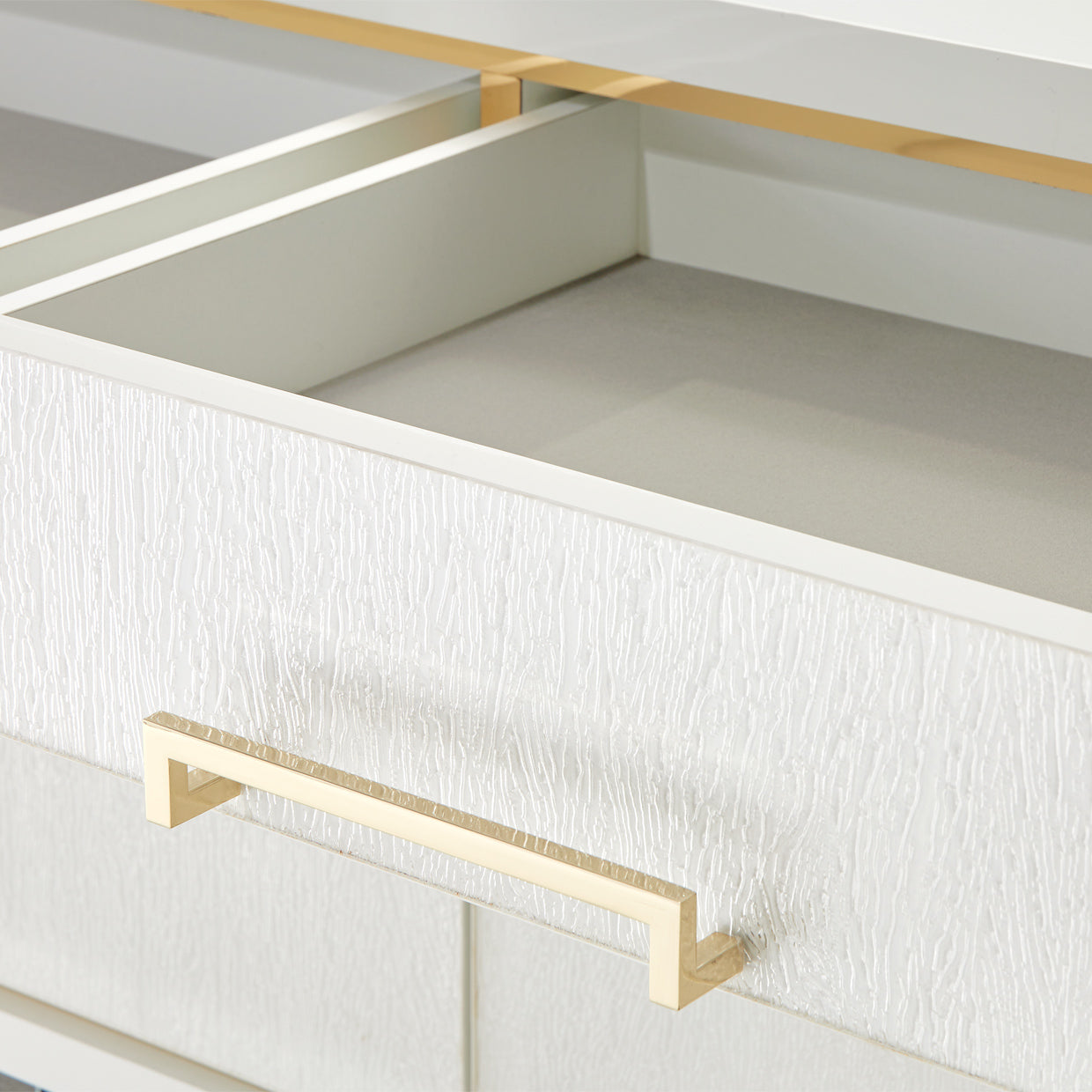 Palm Gate Media Cabinet - Cloud White