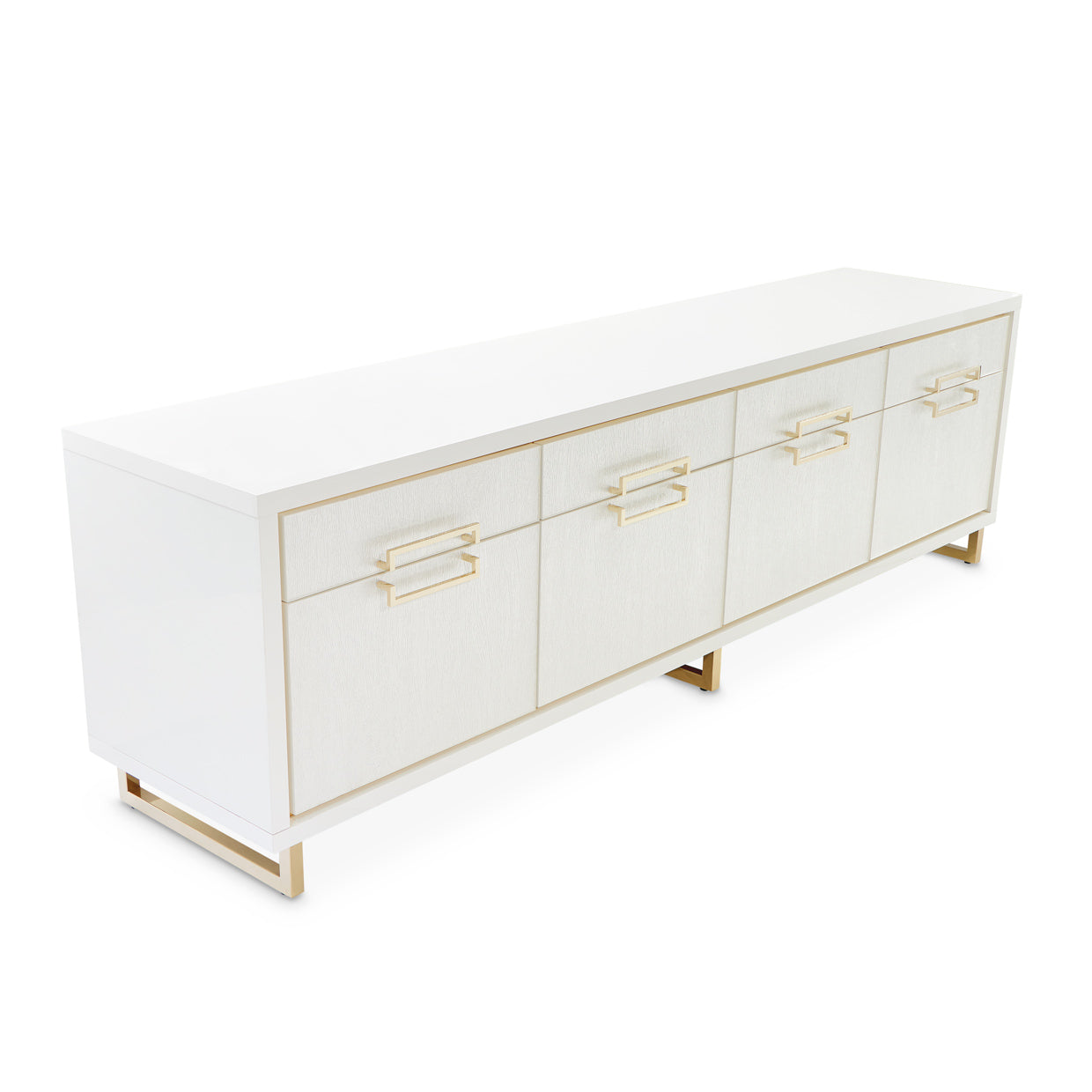 Palm Gate Media Cabinet - Cloud White