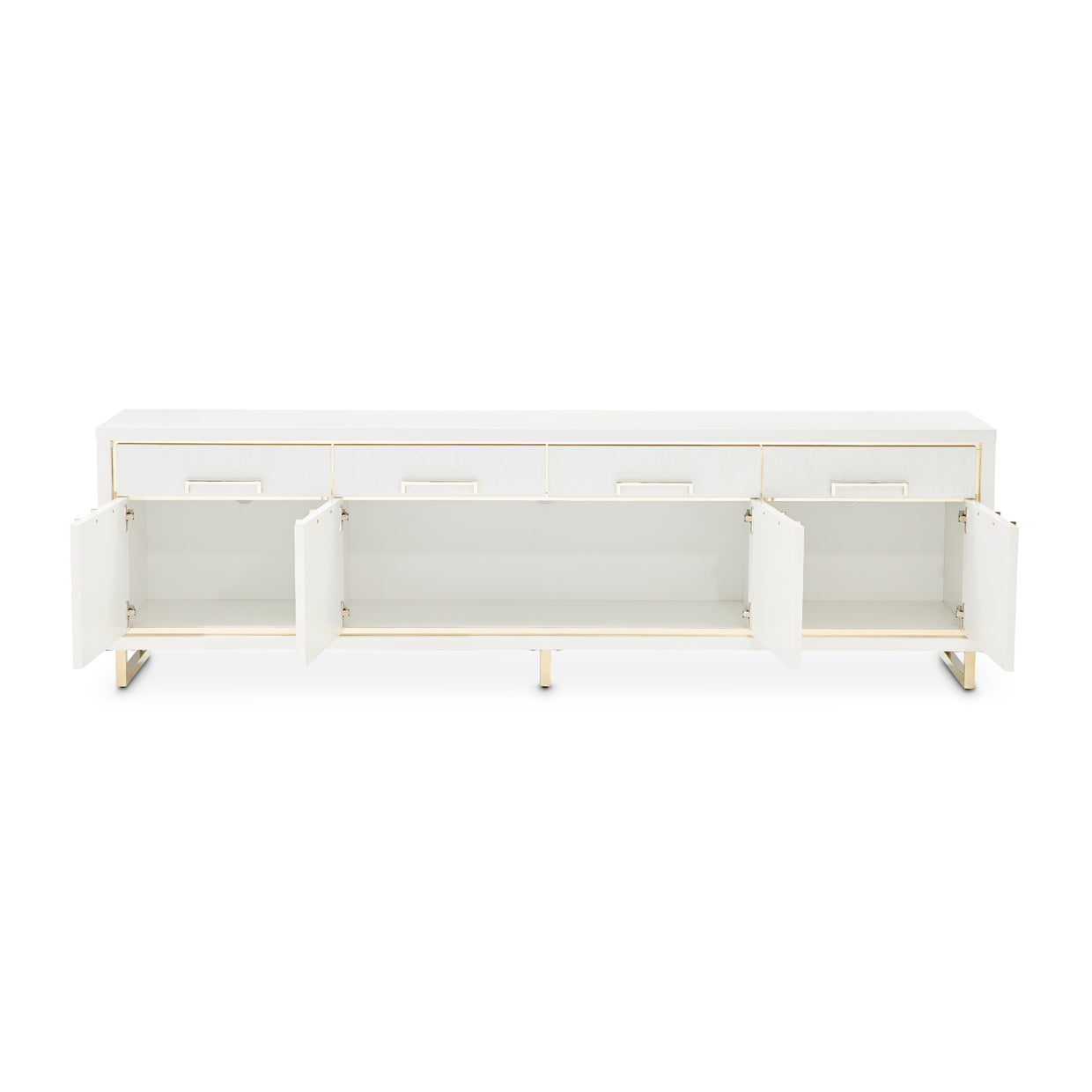 Palm Gate Media Cabinet - Cloud White