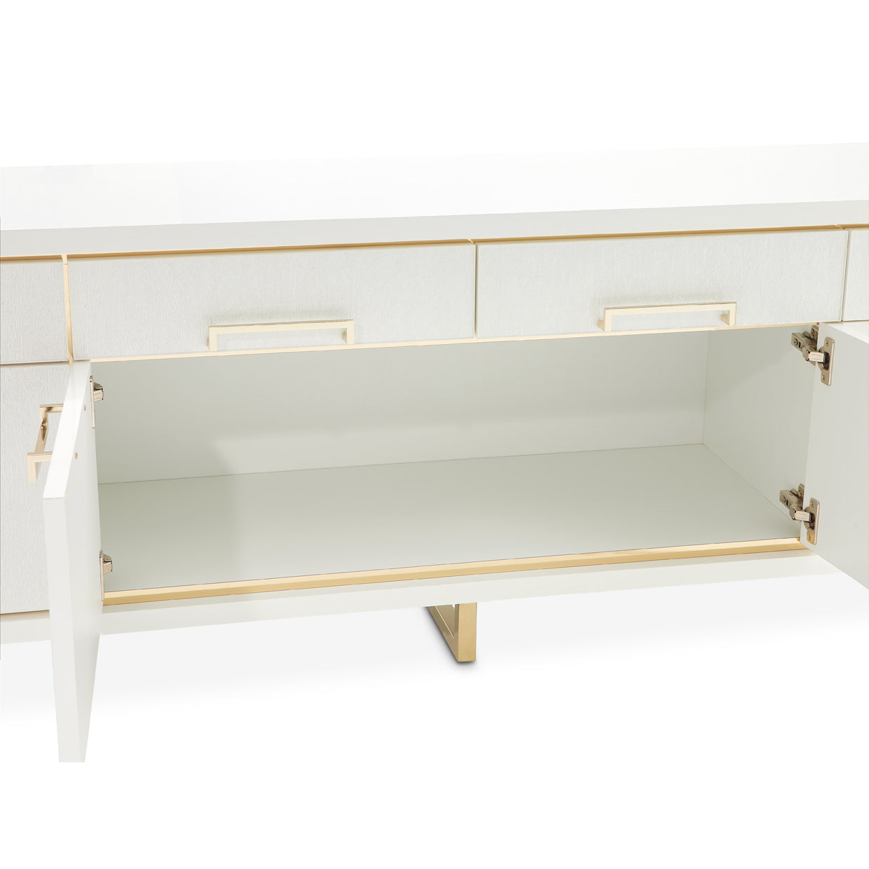 Palm Gate Media Cabinet - Cloud White