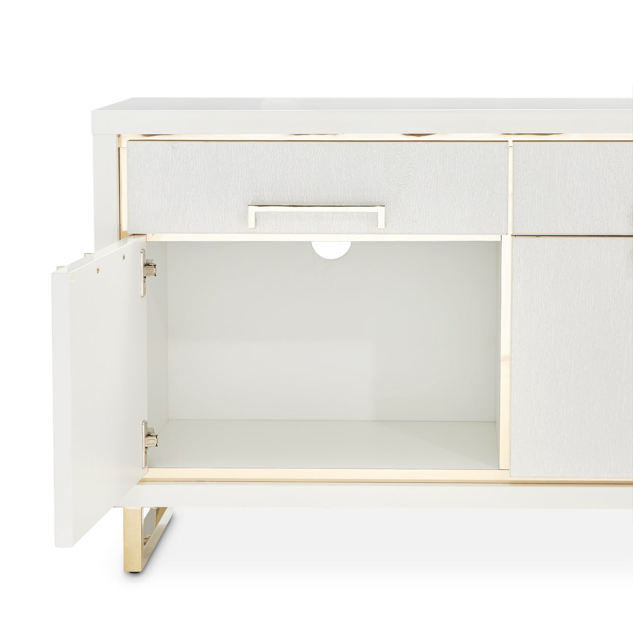 Palm Gate Media Cabinet - Cloud White