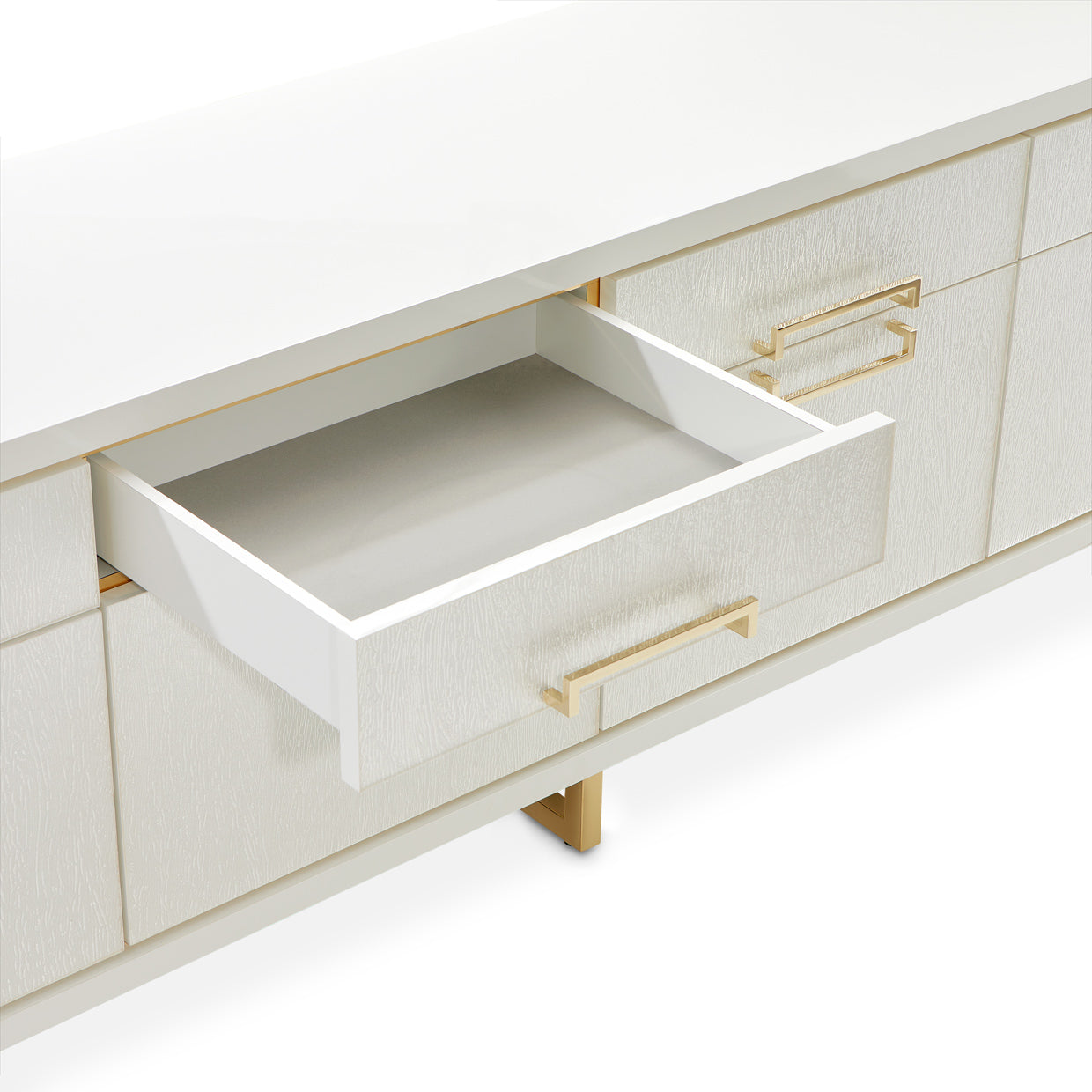 Palm Gate Media Cabinet - Cloud White