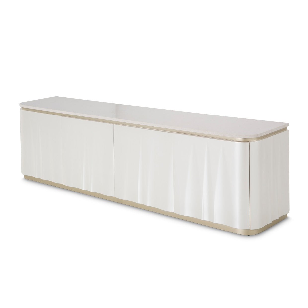 London Place Media Cabinet - Creamy Pearl