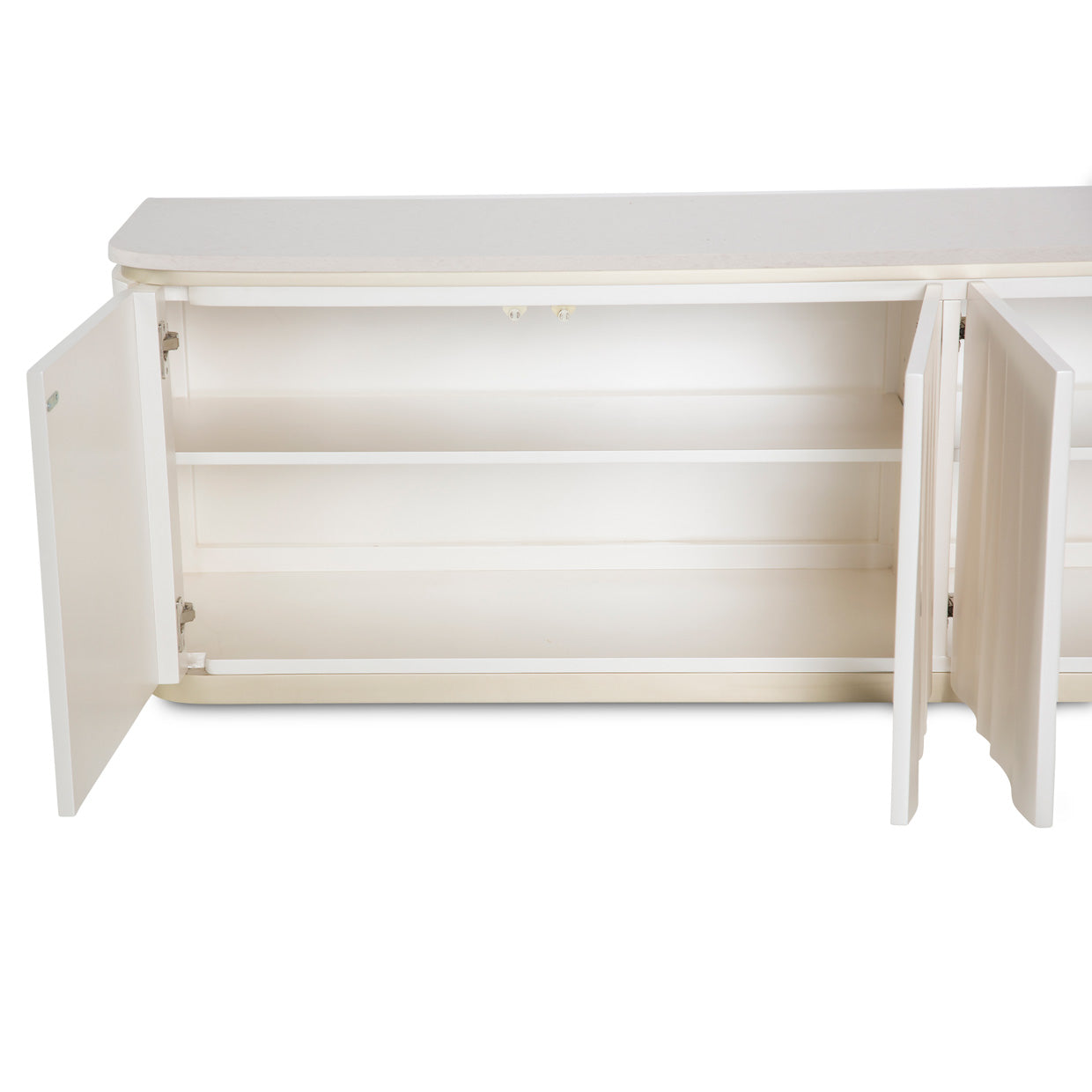 London Place Media Cabinet - Creamy Pearl