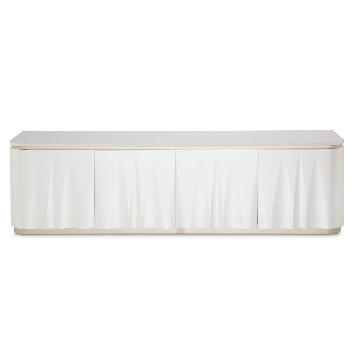 London Place Media Cabinet - Creamy Pearl