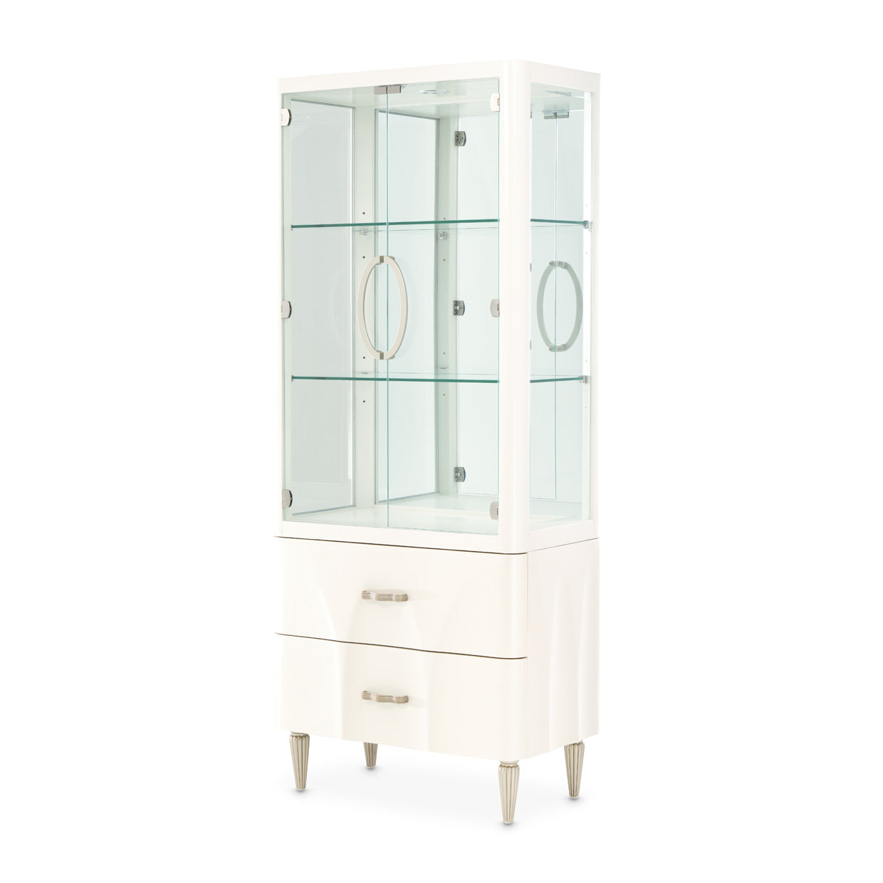 London Place Display Cabinet - Creamy Pearl