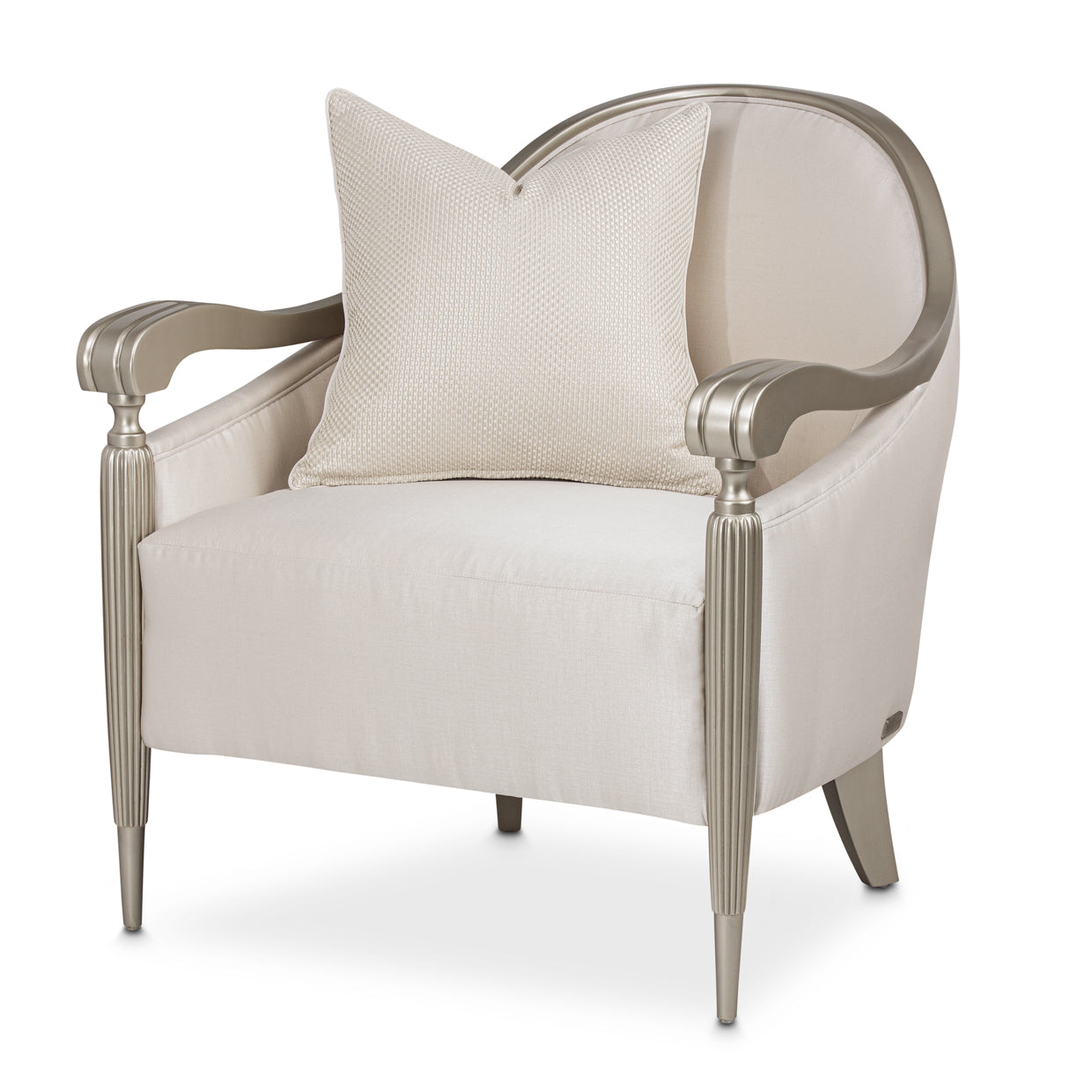 London Place Accent Chair - Porcelain/Platinum