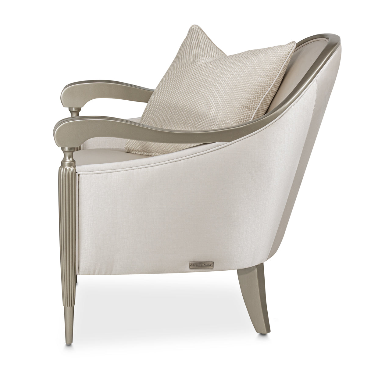 London Place Accent Chair - Porcelain/Platinum