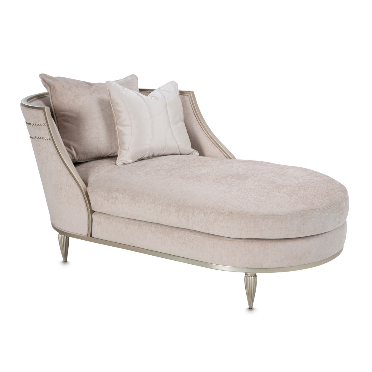 London Place Chaise - Parchment/Light Champagne