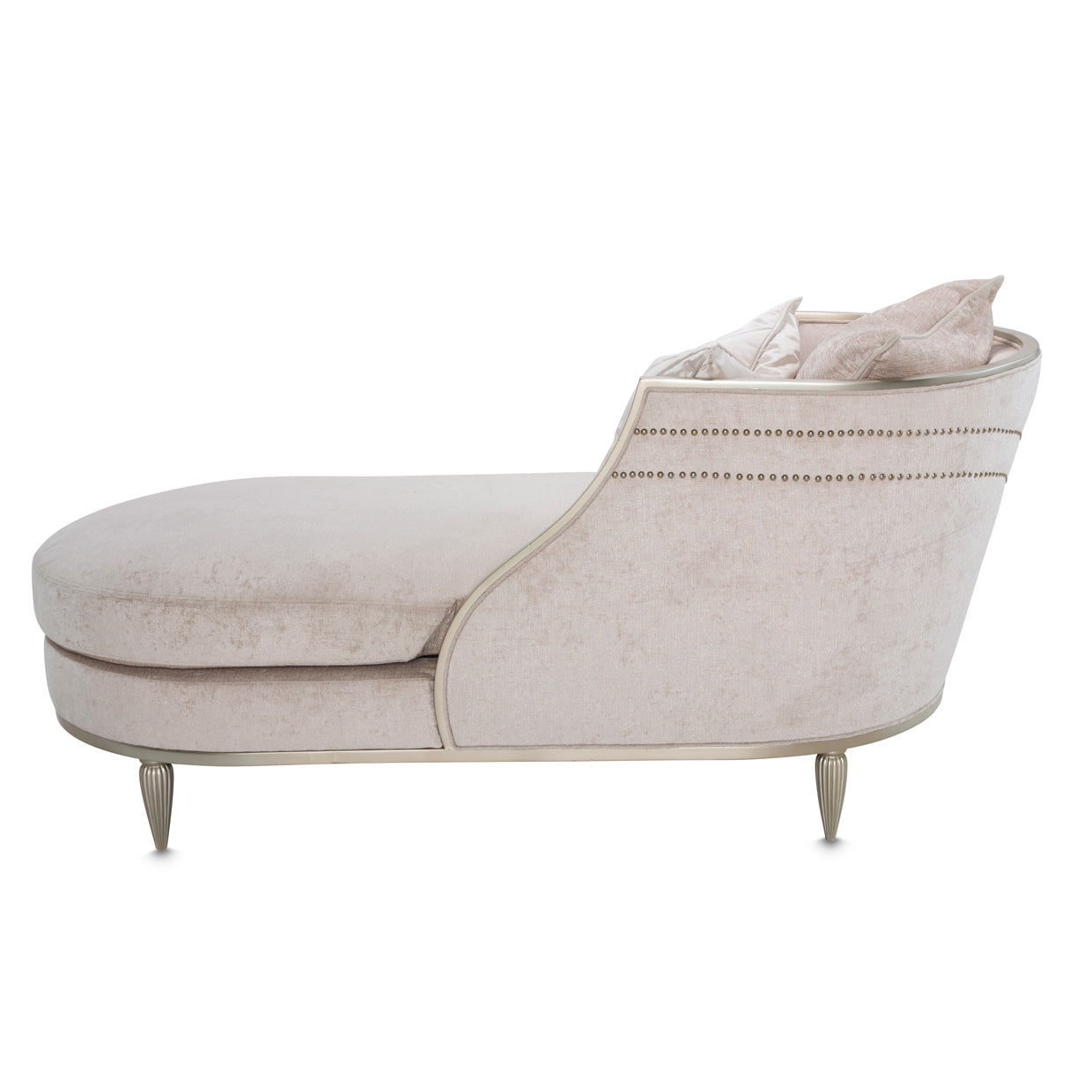 London Place Chaise - Parchment/Light Champagne