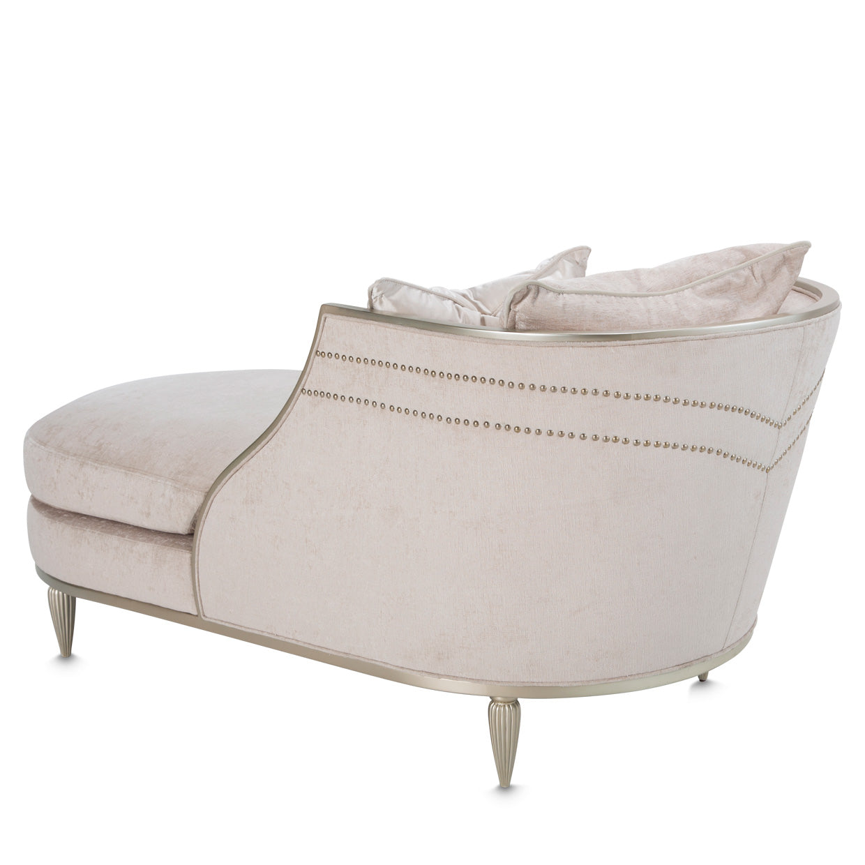 London Place Chaise - Parchment/Light Champagne