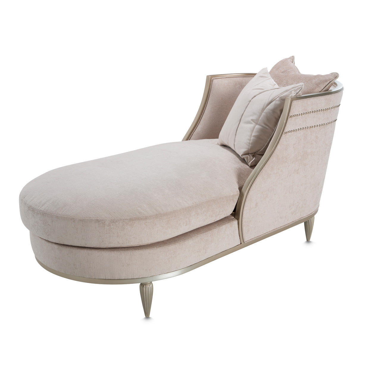London Place Chaise - Parchment/Light Champagne