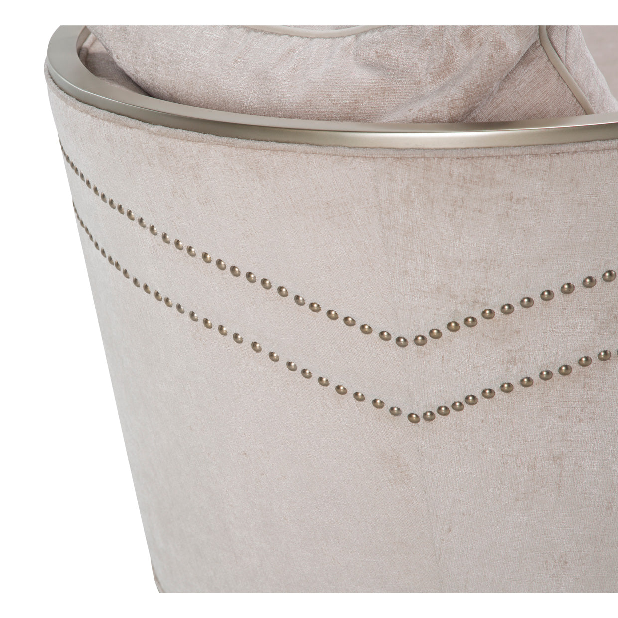 London Place Chaise - Parchment/Light Champagne