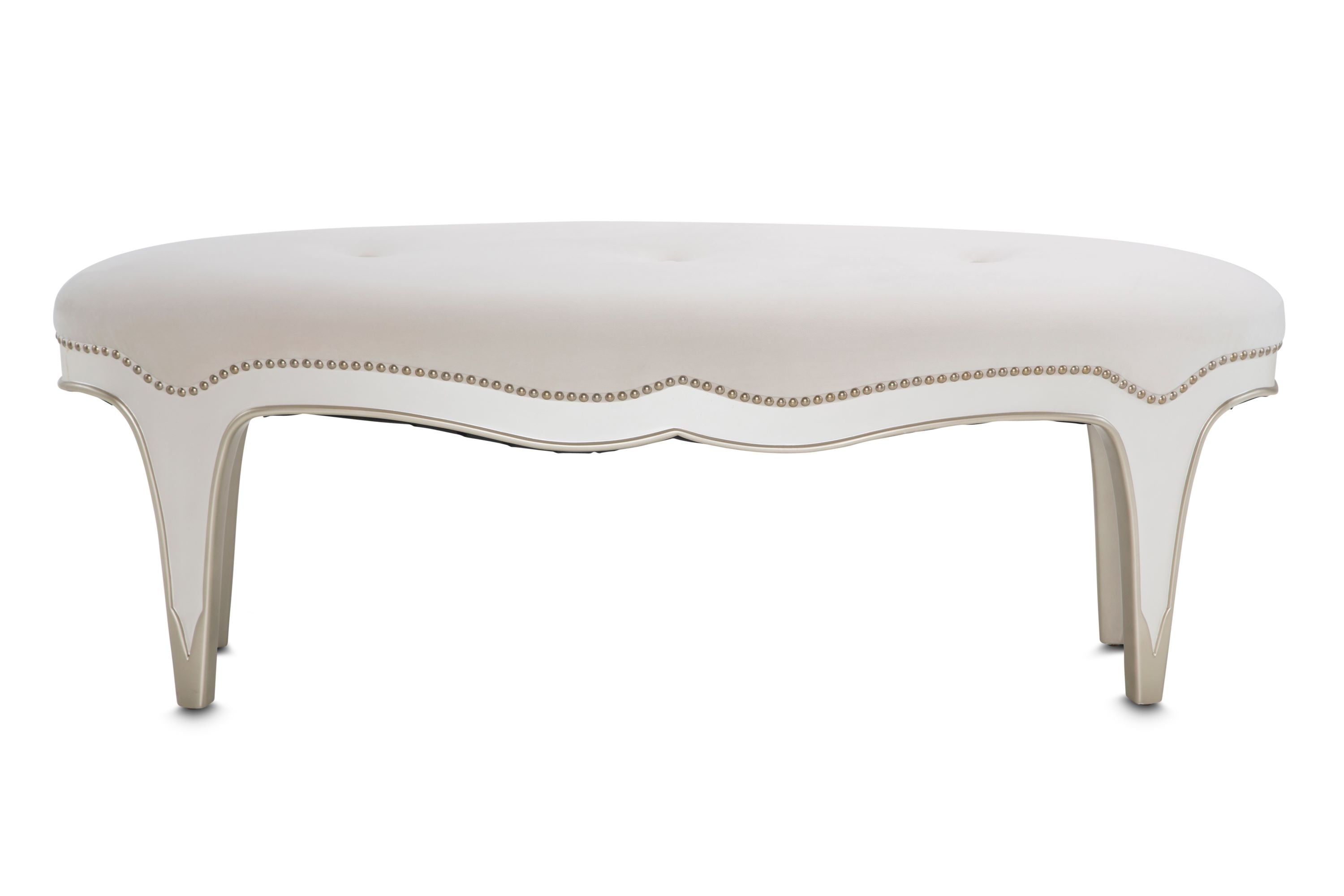 London Place Accent Bench - Creamy Pearl