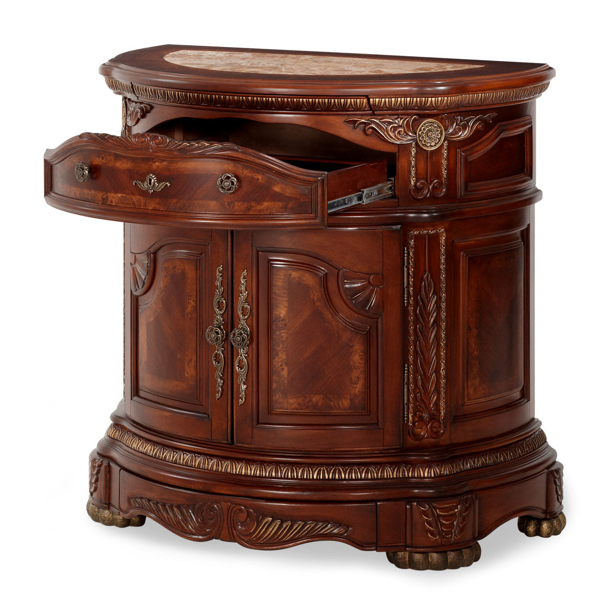Cortina Bedside Chest - Honey Walnut