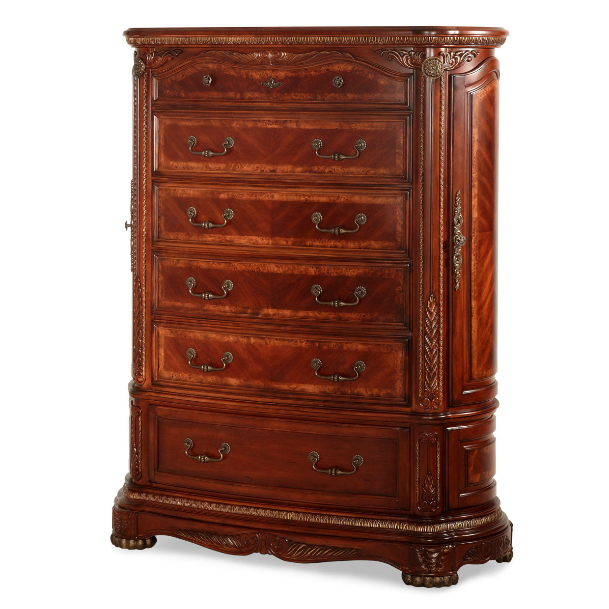 Cortina 6-Drawer Chest - Honey Walnut