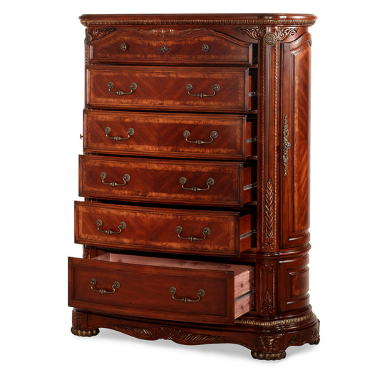 Cortina 6-Drawer Chest - Honey Walnut