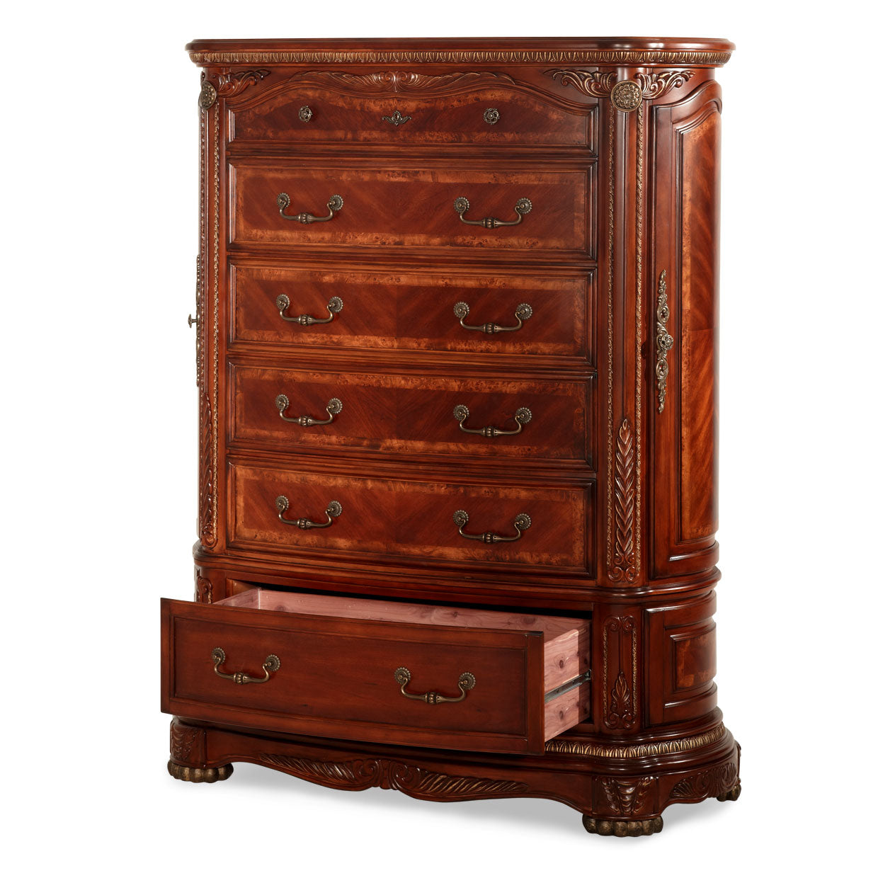 Cortina 6-Drawer Chest - Honey Walnut