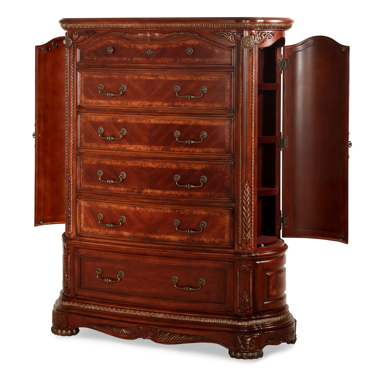 Cortina 6-Drawer Chest - Honey Walnut
