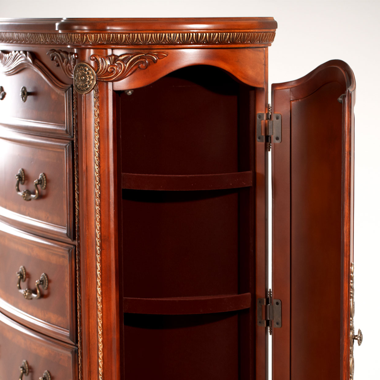 Cortina 6-Drawer Chest - Honey Walnut