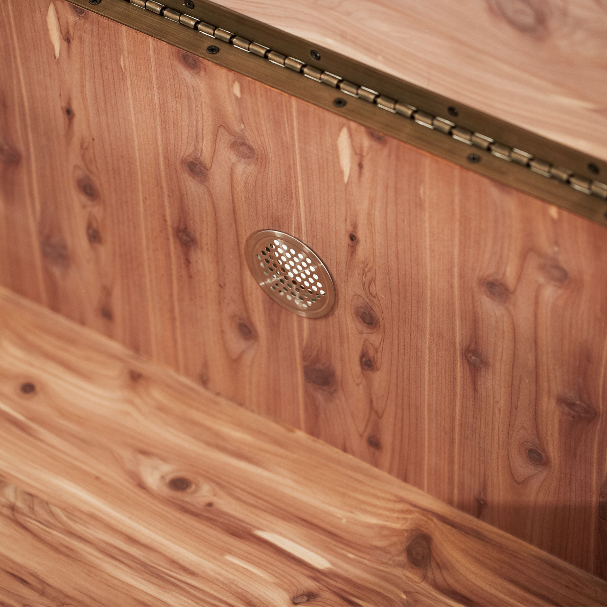 Cortina Leather Bedside Bench - Honey Walnut
