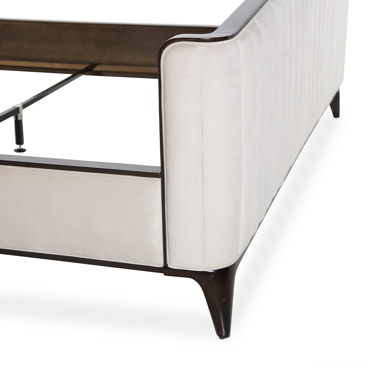 Paris Chic Eastern King Channel Tufted Panel Bed - Ivory/Espresso