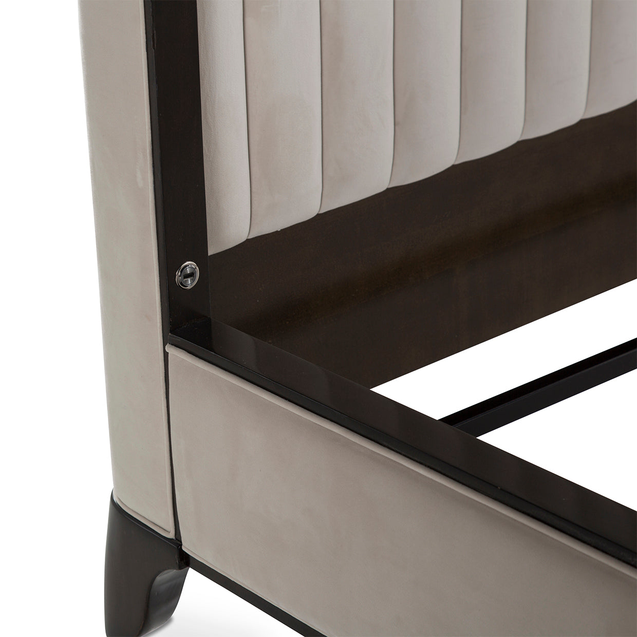 Paris Chic Eastern King Channel Tufted Panel Bed - Ivory/Espresso