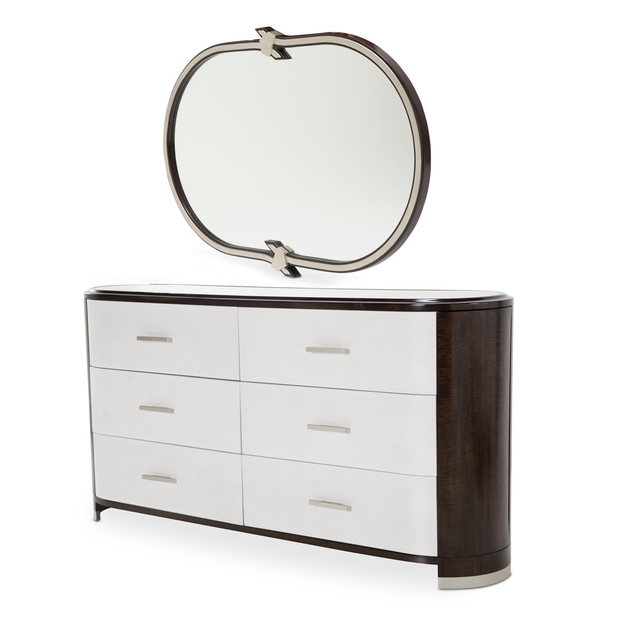 Paris Chic Dresser with Mirror - Espresso