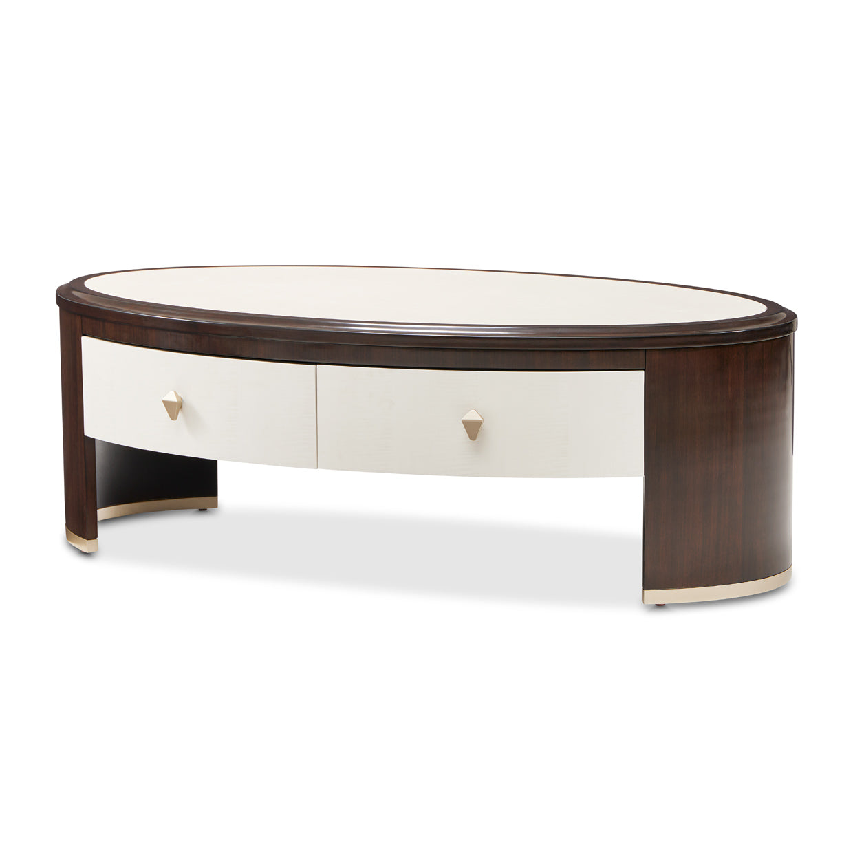 Paris Chic Oval Cocktail Table - Espresso