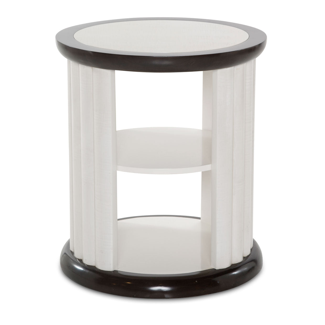 Paris Chic Round End Table - Espresso