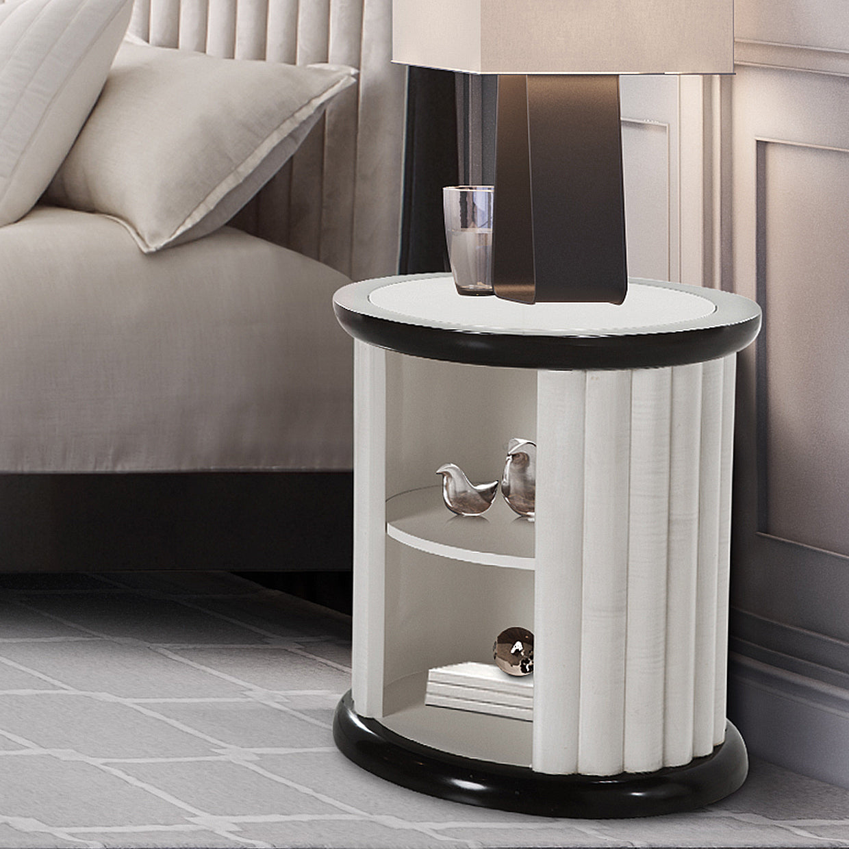 Paris Chic Round End Table - Espresso