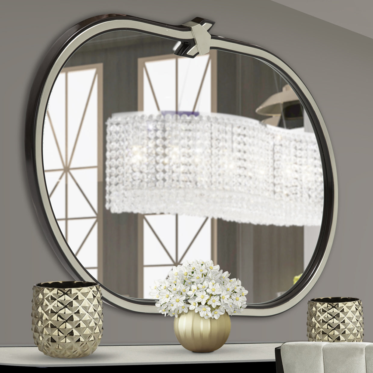 Paris Chic Wall Mirror - Espresso