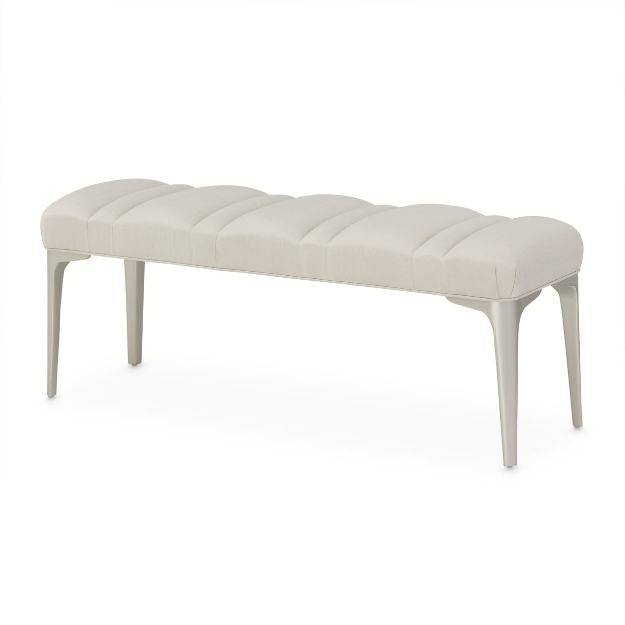 Penthouse Accent Bench - Frosted Linen/Ash Gray