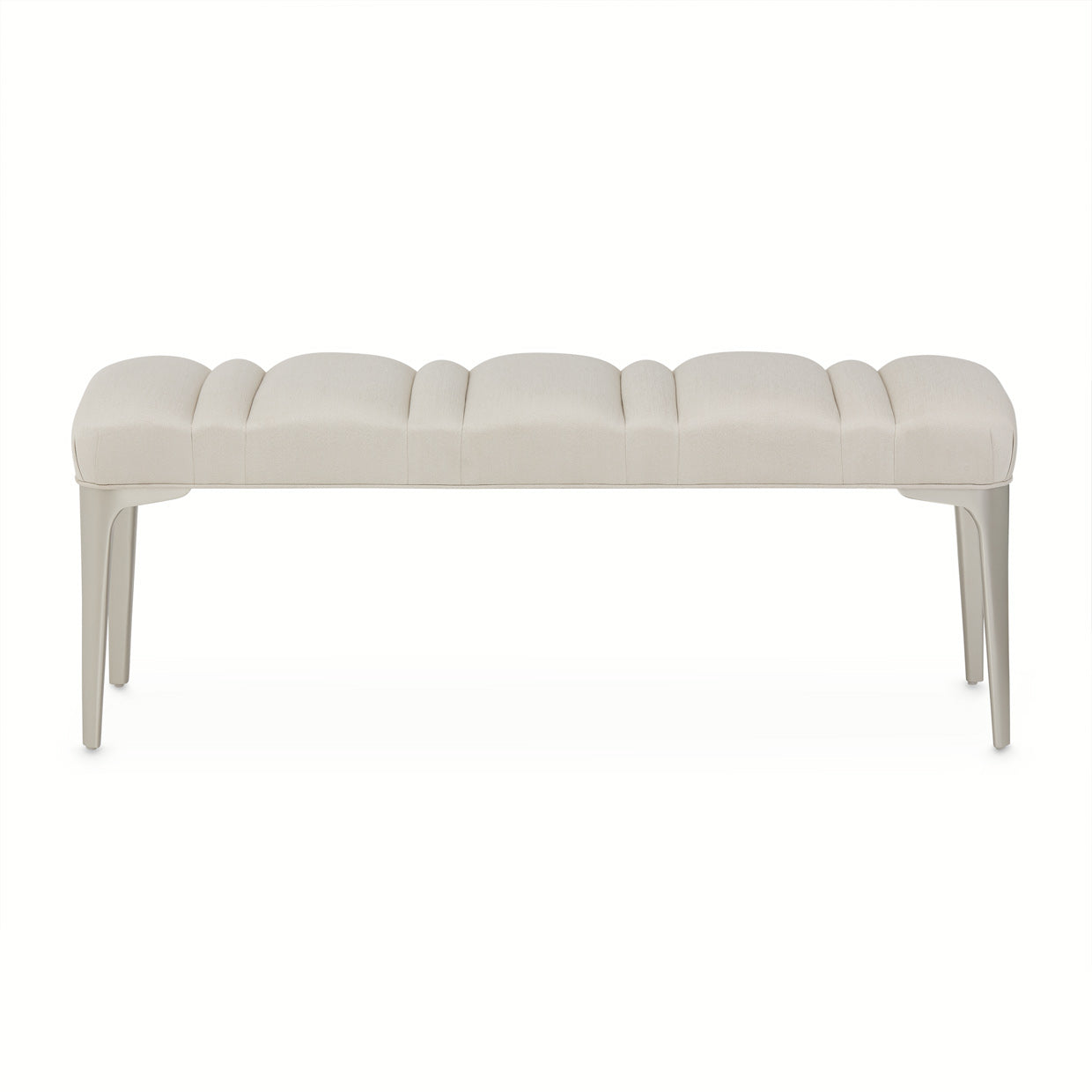 Penthouse Accent Bench - Frosted Linen/Ash Gray