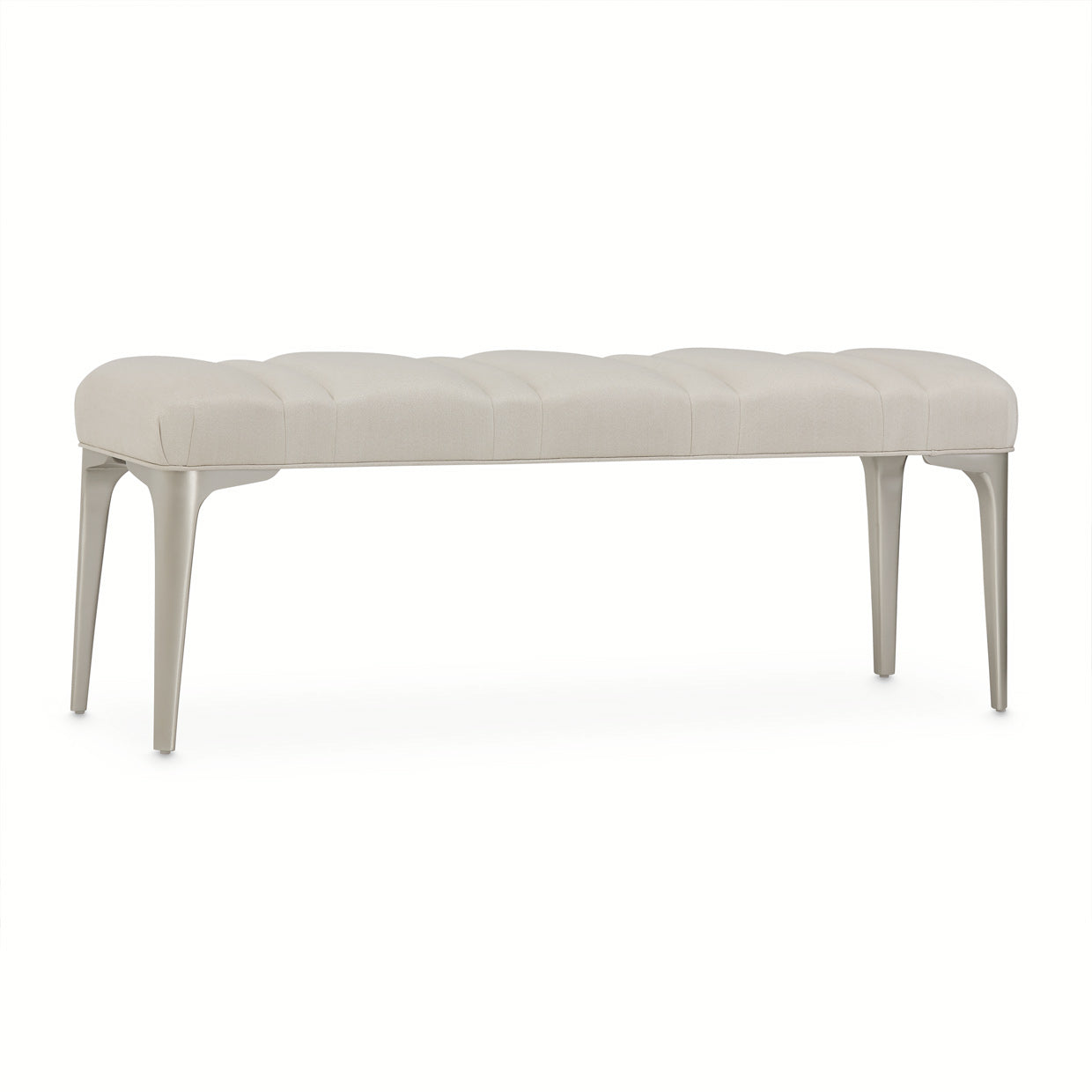 Penthouse Accent Bench - Frosted Linen/Ash Gray
