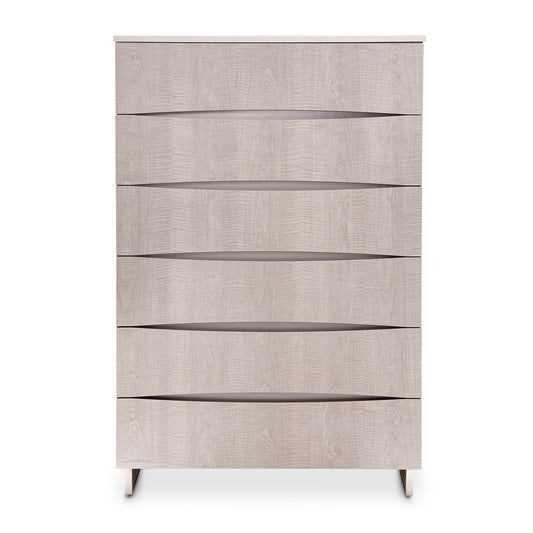 Marin 6-Drawer Chest - Greige