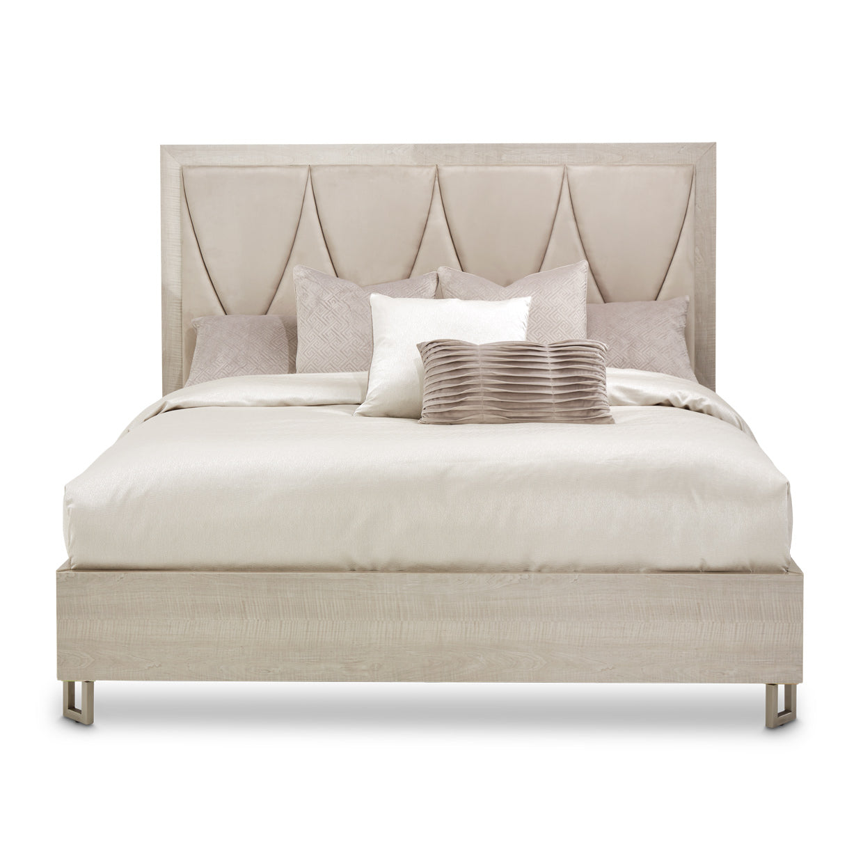 Marin Eastern King Panel Bed - Greige