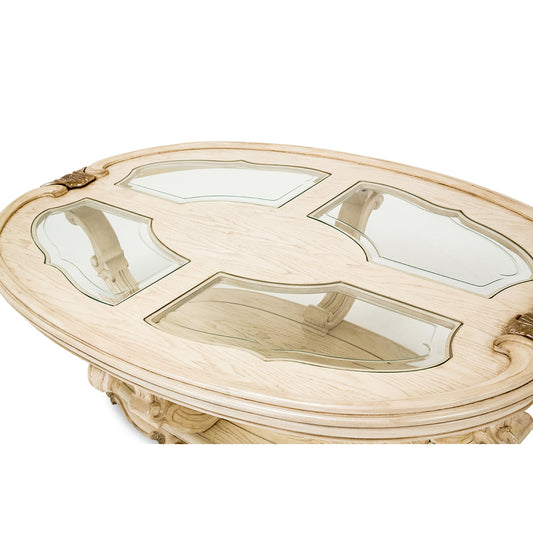 Platine de Royale Oval Cocktail Table - Champagne