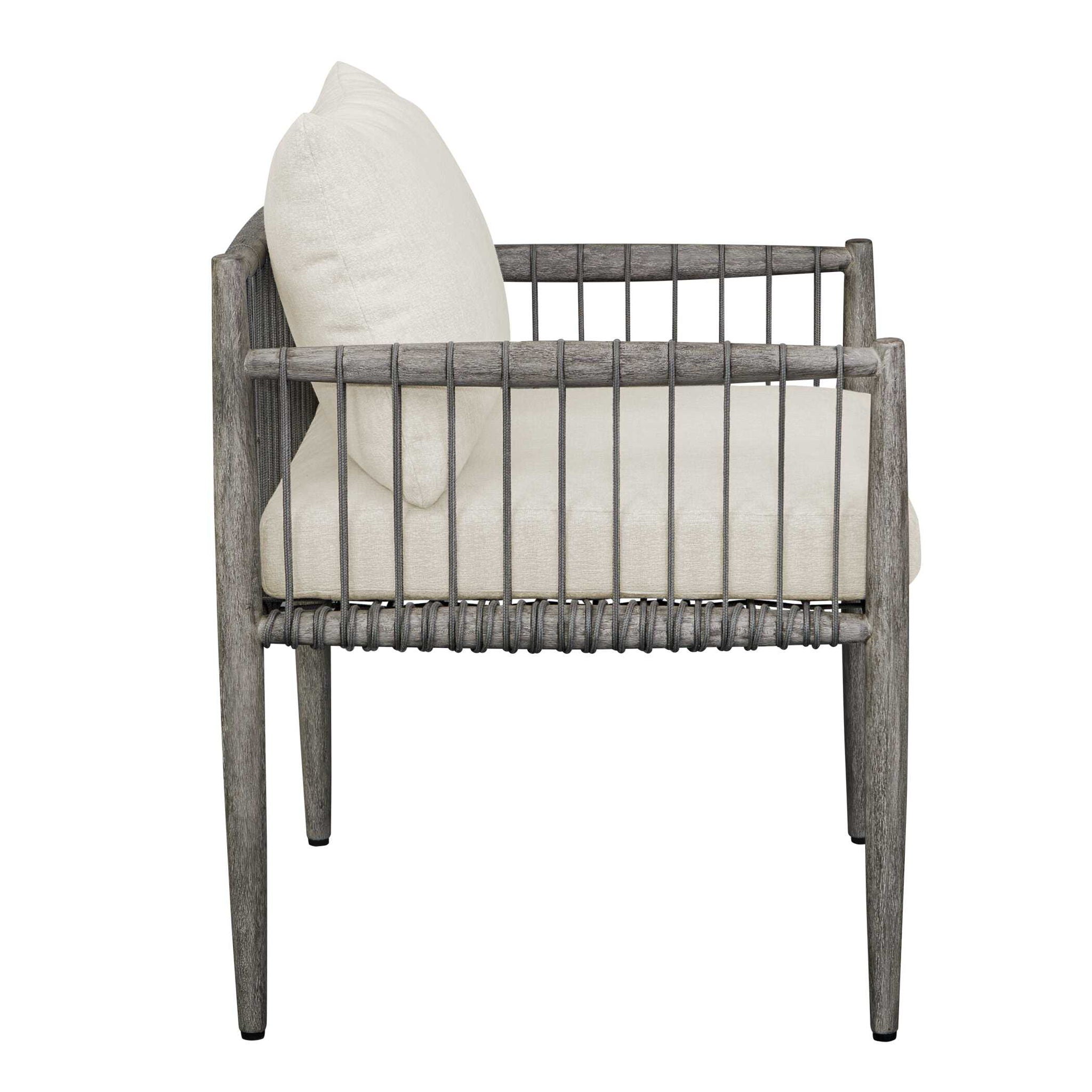 Borneo - Outdoor Dining Chair - White / Dark Gray