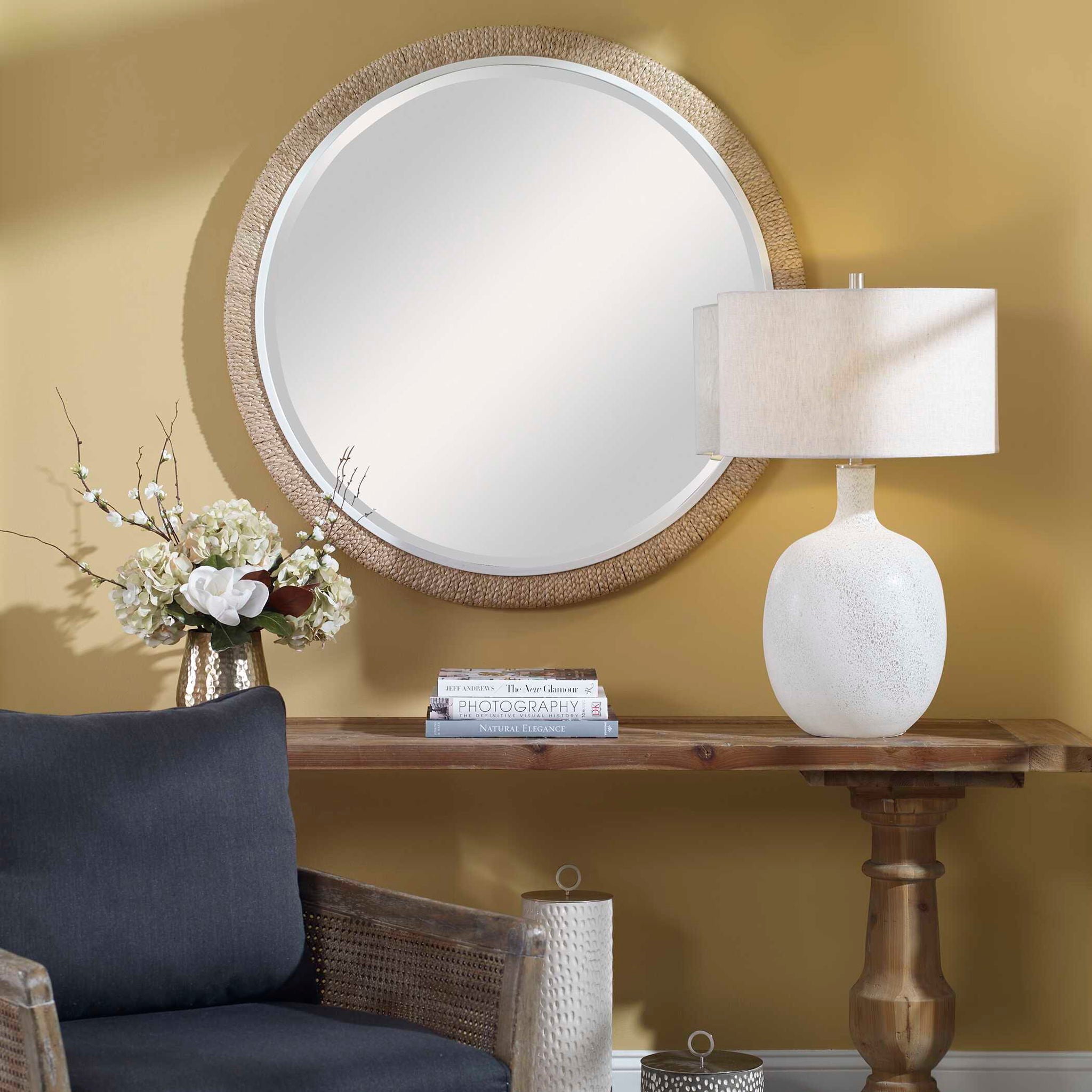 Carbet - Round Rope Mirror - Light Brown