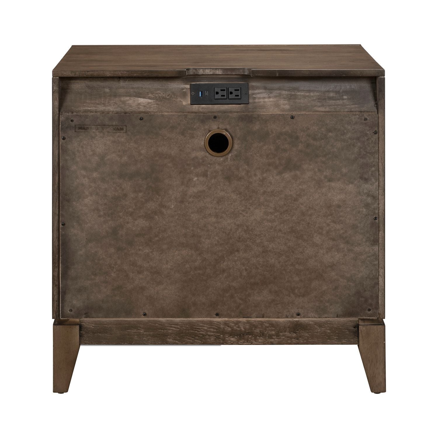 Shaker Lakes - Nightstand With Charging Station - Brown